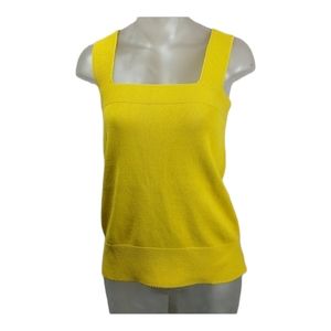 Loft knit yellow tank top size XS